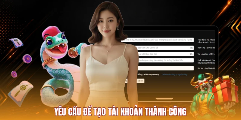 Yêu cầu để tạo tài khoản 8Qbet